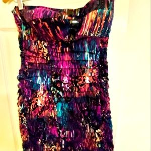 Arden B mini colorul strapless dress